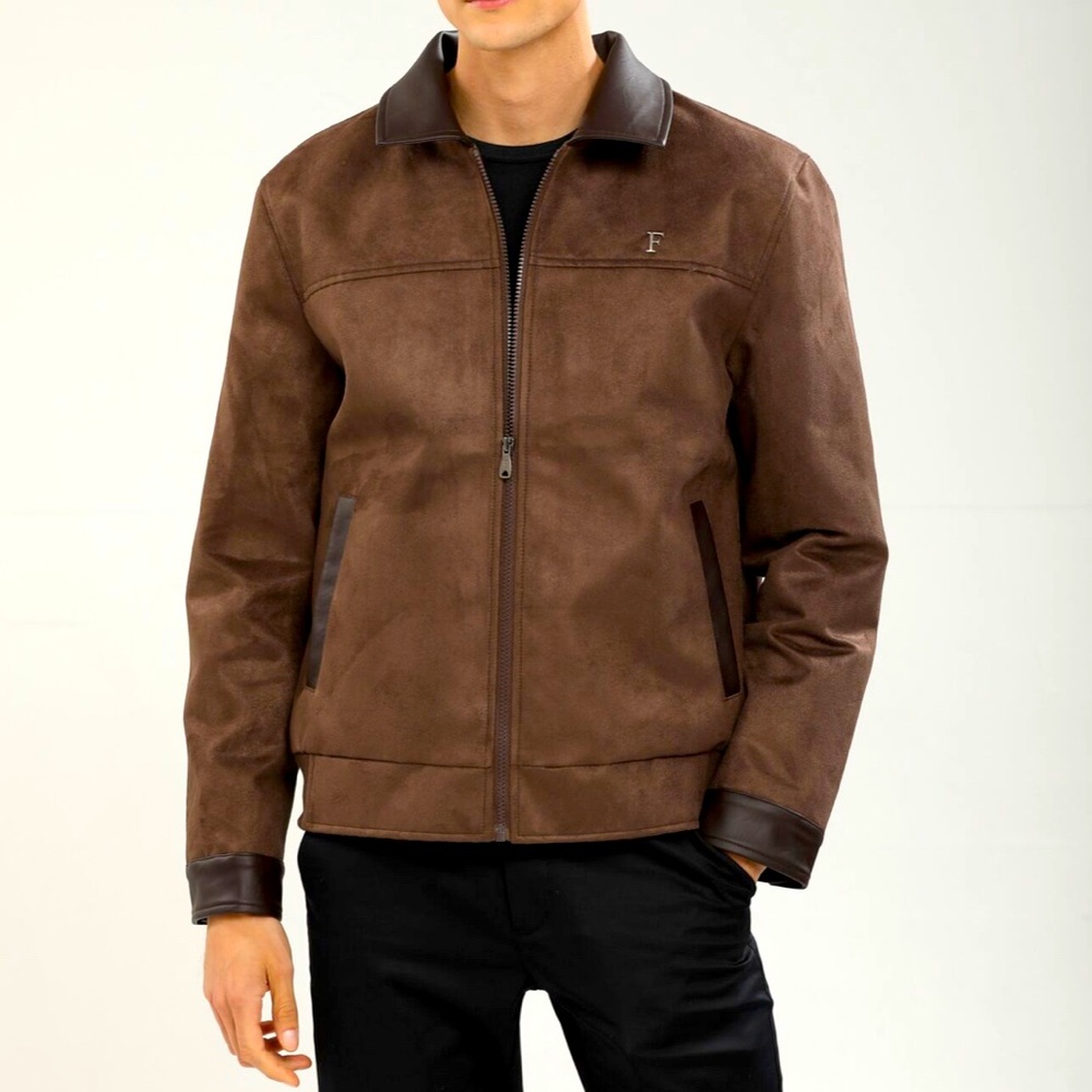 F Collections - BROWN - Made in ITALY 🇮🇹 - Vegan ‘Suede’ - Luxury Jacket